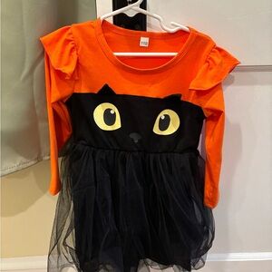Orange and Black Cat Kids Costume